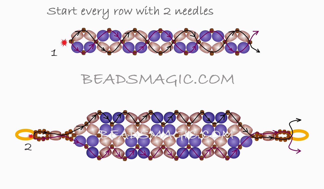 free beaded bracelet tutorials